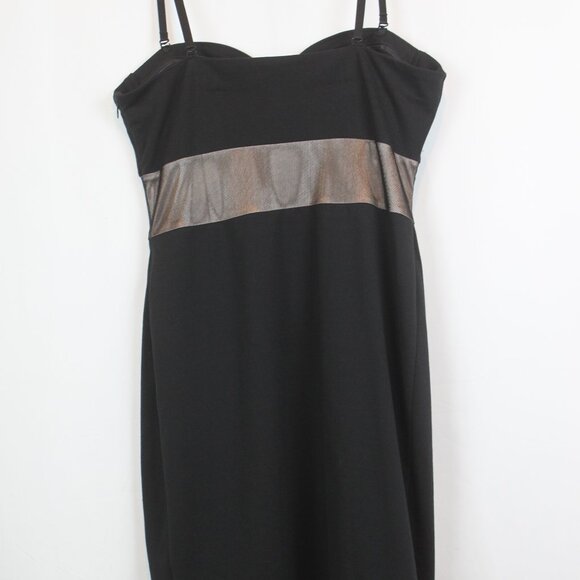 Kardashian Kollection Black Gold Tube Top Body Fitting Pencil Dress - Picture 12 of 12